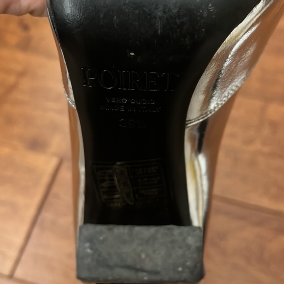 Poiret Toe Pump Metal Rod Heel Italian Shoes size 39.5 - Picture 14 of 16